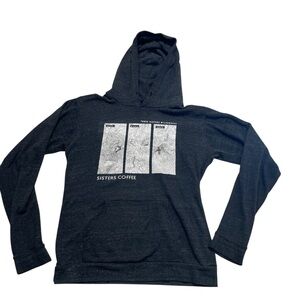 Sisters Coffee topography sweatshirt pullover unisex medium